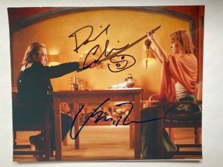 Kill Bill Photo Signed By David Carradine & Uma Thurman Tarantino Action