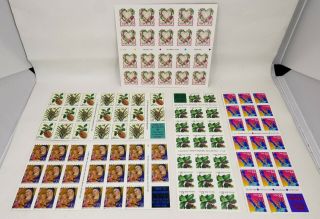 5 Booklet Panes Of 20 Us Stamps 32c & 33c $32.  20 Face Value