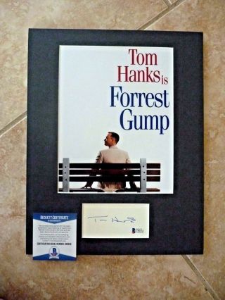 Tom Hanks Signed Autograph 11x14 Matted Photo Display Forrest Gump Bas Certified
