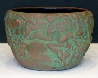 PETERS & REED Vintage MOSS AZTEC Arts Crafts FRANK FERRELL Pottery Jardiniere 3