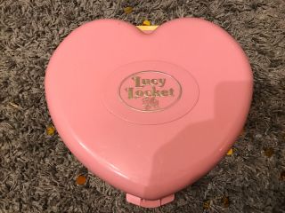 Vintage 1992 Lucy Locket Pink Heart Case Carry Play Dream House Bluebird