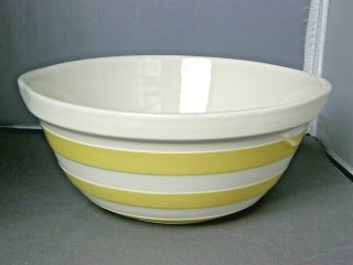 Large Mixing Bowl - Yellow Cornishware - T.  G.  Green - Vintage Pre - 1968 - Handled - Signed