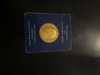 1977 Jimmy Carter Inaugural Medal 24 Karat Solid Gold Minted By Franklin.