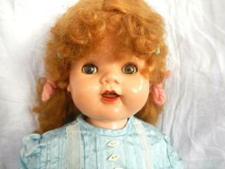 22 " Vintage Saucy Walker Doll By Ideal Head Turns Side To Side,  Mohair Wig