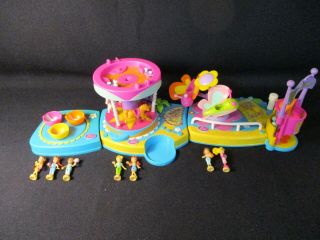 Polly Pocket Polly World Carousel,  Butterfly Ride And Teacup Ride,  Mattel 2002