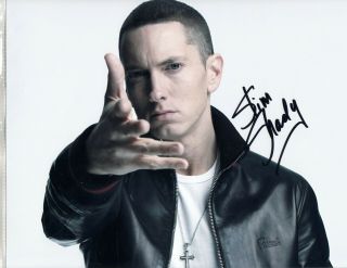 Eminem " Slim Shady " Autographed Photo Hand Signed W - Rapper - Songwriter
