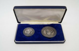 1967 Sterling Silver John F Kennedy Medal Set Jfk Birmingham England B4697
