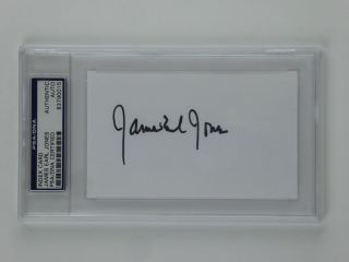 James Earl Jones Signed Autographed 3x5 Index Card Slabbed Psa/dna