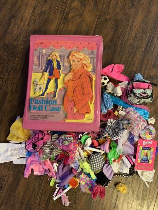 Vintage 1980s Barbie Jem & Maxie 3d Fashion Doll Case Clothing And Accessories