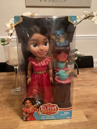 Disney Princess Tea Time With Elena Of Avalor & Jaquin Doll.  Yea For Two