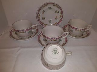 Vintage Laura Ashley Alice Cup Saucer Set China England Numbered Setting 4