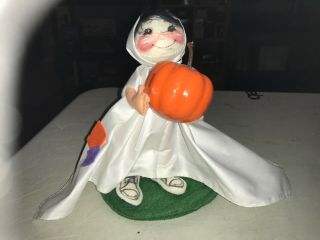 Vintage Annalee Halloween Ghost With Pumpkin 1990