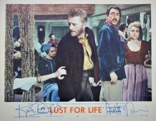 Lust For Life In - Person Signed Lobby Card By Kirk Douglas & Anthony Quinn
