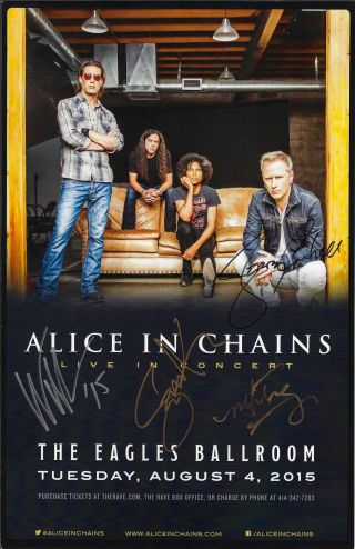 Alice In Chains Autographed Concert Poster