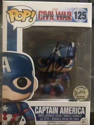 Stan Lee Signed Captain America Civil War 125 Funko Pop