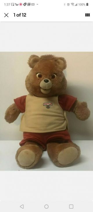 Vtg 1985 Teddy Ruxpin Doll Bear Fully Dressed Vintage Rare