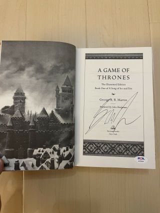 Game of Thrones Autograph George RR Martin Signed Hardcover Book Auto PSA 3