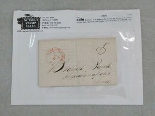 Nystamps Old Us Stampless Cover In Indiana Paid $60