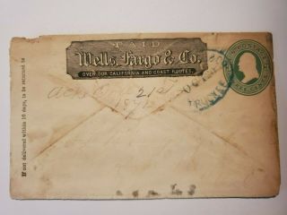 Truckee Nevada California Wells Fargo Express To Kingsly Red Bluff Tehama Cover
