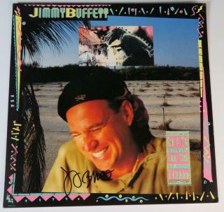 Jimmy Buffett Signed Autograph " Off To See The Lizard " 12 " Album Poster Flat
