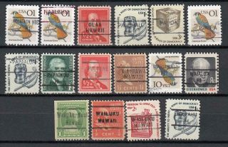 Local Precancels From Hawaii - Town And Type