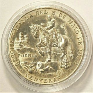 1862 1962 Mexico Battle Of Puebla Silver Medal Ignacio Zaragoza 10617