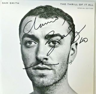 Sam Smith Signed Autographed " The Thrill Of It All " Album W/vinyl - W/drawing