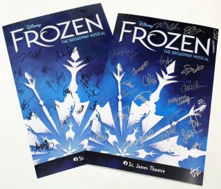 Holibay Frozen Broadway Cast Caissie Levy,  Ciara Renee Signed Posters