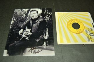 Johnny Cash Autograph - Sun Record - " I Walk The Line "