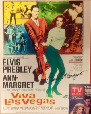 Viva Las Vegas: Ann - Margret Autographed 8x10 Promo Poster.  Includes 2 Coas.