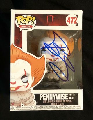 Bill Skarsgard Autographed Hand Signed Funko Pop It Pennywise The Clown 472