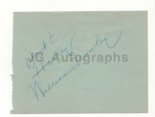 William Frawley - I Love Lucy,  My Three Sons - Authentic Autograph