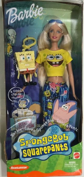 Barbie Spongebob Squarepants Keychain Charm Mattel