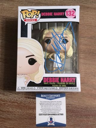 Debbie Harry Hand Signed Funko Pop Blondie York Comic Con Beckett Bas Cert