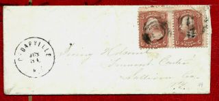 Sc 94 ? Grill " Cedarville Ny " Date Town Cover 3 Cent Washington 1867 - 68 Us 29