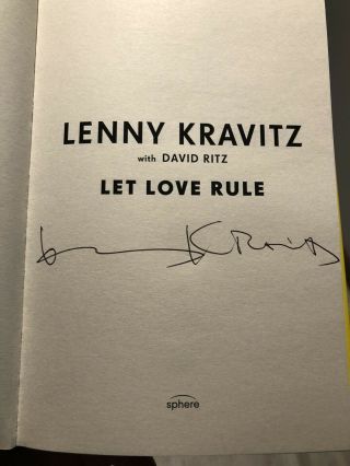 Lenny Kravitz Signed Let Love Rule Autographed Book