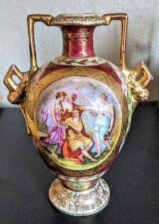 Antique Royal Vienna Vase Urn Numbered Signed Kaufman Beehive Mark 6 "
