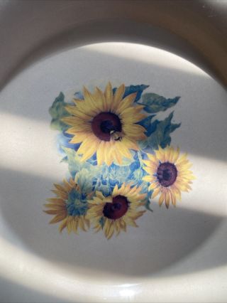Home and Garden Party Sunflower Set Of 4 Dinner Plates EXC 3