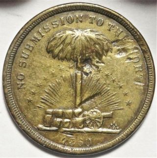 511/514 Wealth Of The South No Submission To The North Civil War Patriotic Token