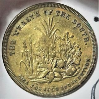 511/514 Wealth of the South No Submission to the North Civil War Patriotic Token 2
