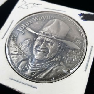Vtg Winchester John Wayne Commemorative Butt Stock Medallion | Medal 38mm