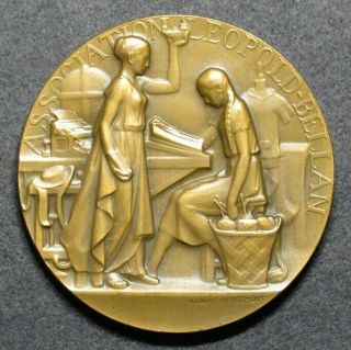 French Bronze Medal Association Léopold Bellan By Herbemont (ca.  1930)