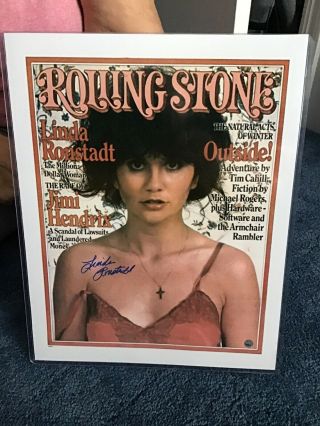 Linda Ronstadt Signed Rolling Stone Cover Print 11x14 Steiner