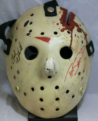Friday The 13th - Jason Hockey Mask Signed By Ted White & Savini Jsa Certified