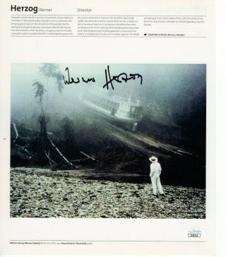 Werner Herzog Signed Autographed Book Page Photo Fitzcarraldo Jsa Ii59214