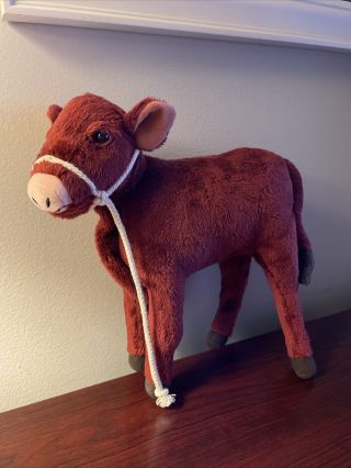 American Girl Doll Carolyn’s Pet Calf Cow Garnet Stuffed Plush