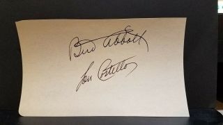 Abbott And Costello Signed Autographed Album Page Slip