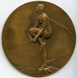 France 1920 Feriam Sidera Bronze Art Deco Aviation Medal By Dammannn