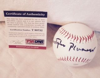 Christopher Plummer Signed Baseball Movie Sound Of Music Autograph Psa/dna