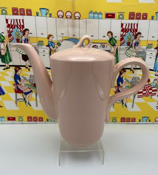 Vintage Homer Laughlin Coffee Pot Pink Mid Century Modern Retro Jubilee 50 